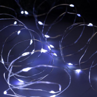 Гирлянда «Нить» 10 м роса, IP20, серебристая нить, 100 LED, свечение белое, мерцание белым, 12 В Гирлянда «Нить» 10 м роса, IP20, серебристая нить, 100 LED, свечение белое, мерцание белым, 12 В