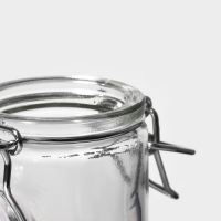 Банка стеклянная для хранения сыпучих продуктов Доляна &laquo;Галерея&raquo;, 100 мл, 6,5&times;10,6 см, с бугельным замком