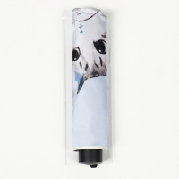 Зонт механический &laquo;Котики&raquo;, эпонж, 4 сложения, 8 спиц, R = 47/55 см, D = 110 см, цвет МИКС