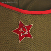 Карнавальный костюм для девочки &laquo;Военный&raquo;, платье, ремень, пилотка, рост 104&ndash;110 см