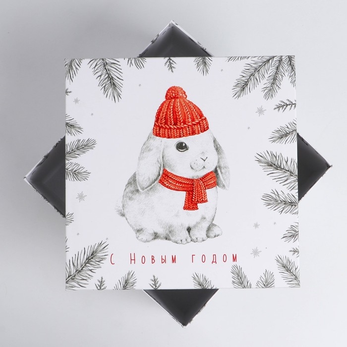 Набор подарочных коробок 3 в 1 &laquo;С Новым годом&raquo;, 18 х 18 х 10‒22 х 22 х 12 см, Новый год