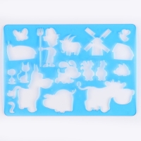 Трафарет для малышей &laquo;Весёлая ферма&raquo; с раскраской