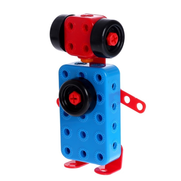 Конструктор в чемодане &laquo;Объёмная мозаика&raquo;, с электрическим шуруповертом, 40 моделей, 200 деталей