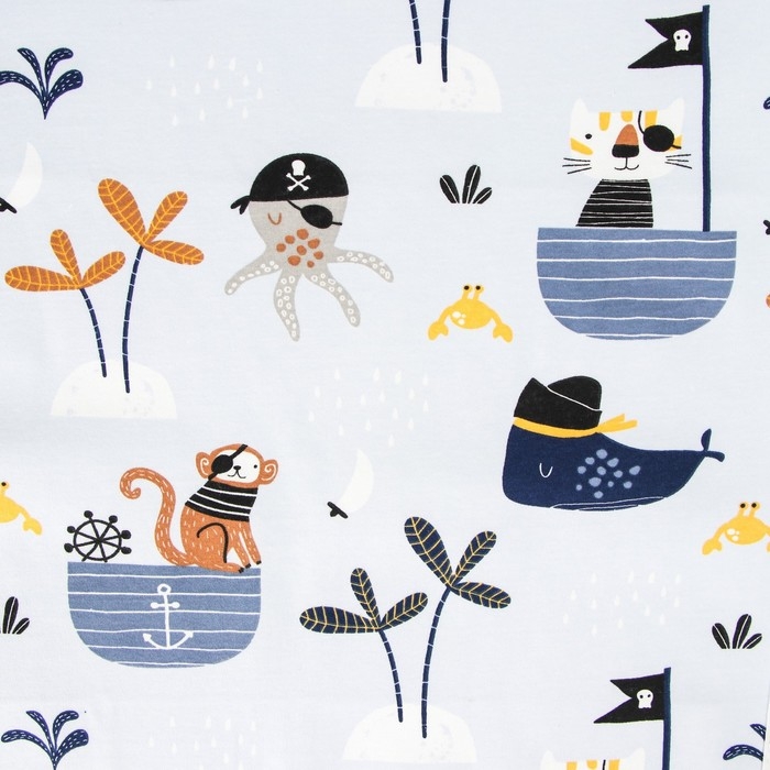 Пеленка на непромокаемой основе, 50х70 см &laquo;Пираты&raquo;