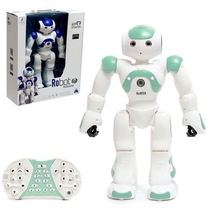 Робот радиоуправляемый &laquo;Хантер&raquo;, световые и звуковые эффекты, работает от аккумулятора, цвет зелёный