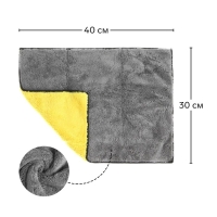 Салфетка из микрофибры плюшевая, универсальная, 30 х 40 см, 800 г/м² Салфетка из микрофибры плюшевая, универсальная, 30 х 40 см, 800 г/м²