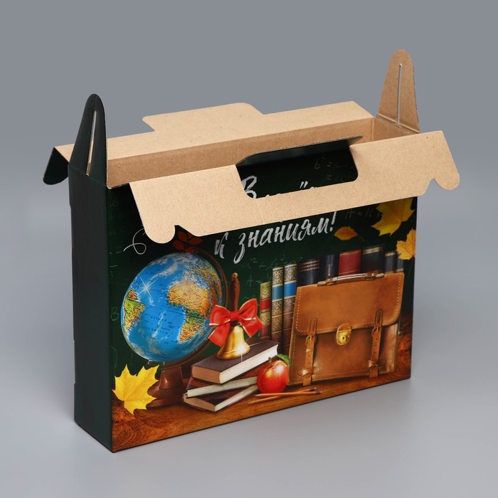Коробка подарочная складная, упаковка, &laquo;Вперёд к знаниям&raquo;, 33,7 х 25,7 х 7,9 см