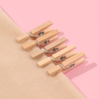 Прищепки для шитья, 2,5 × 0,8 см, 50 шт, цвет бежевый Прищепки для шитья, 2,5 × 0,8 см, 50 шт, цвет бежевый