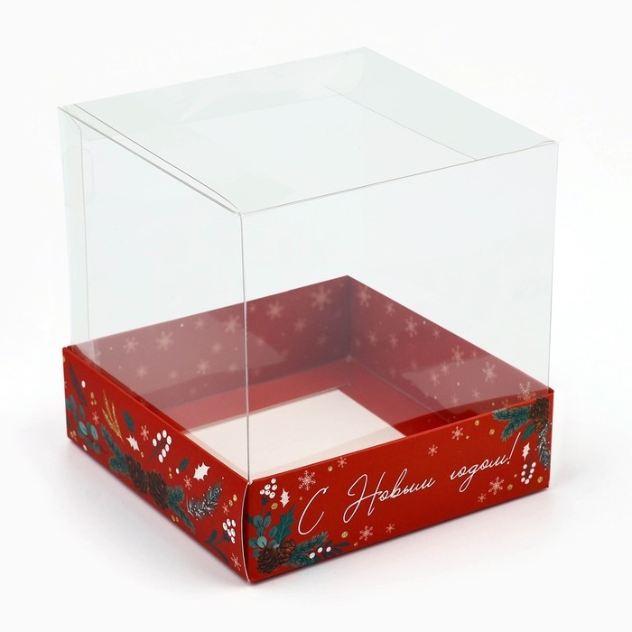 Коробка для кондитерских изделий &laquo;Новогодние мгновения&raquo;, 10 х 10 х 10 см, Новый год