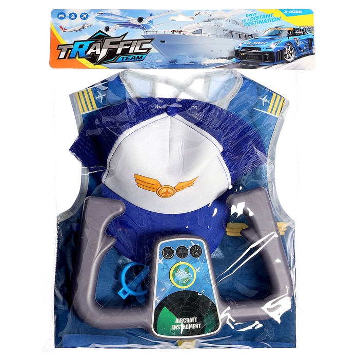 Набор пилота «Лётчик», с текстильным жилетом, 4 предмета Набор пилота «Лётчик», с текстильным жилетом, 4 предмета