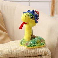 Мягкая игрушка &laquo;Змея&raquo;, в полосатой шапке, 20 см