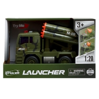 Грузовик инерционный &laquo;Ракетница&raquo;, 1:20, свет, звук