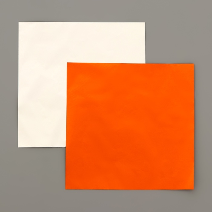 Фольга для конфет 10*10см 100шт., оранжевая