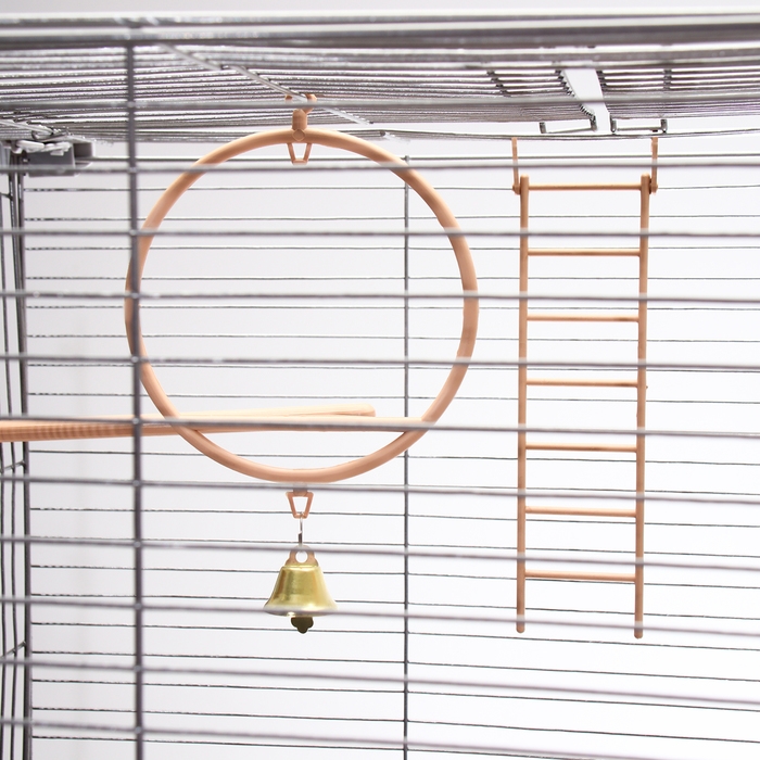 Клетка для птиц Клетка для птиц "Пижон" №104-Б, разборная, 2 секции, 58 х 40 х 88см, бежевая