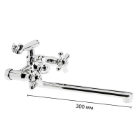 Cмеситель для ванны Accoona A7572-2, двухвентильный, латунь, хром Cмеситель для ванны Accoona A7572-2, двухвентильный, латунь, хром