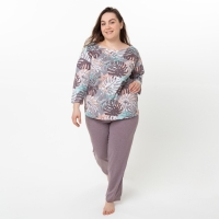 Костюм (лонгслив, брюки) женский &laquo;Оазис&raquo; цвет светло-коричневый, размер 46