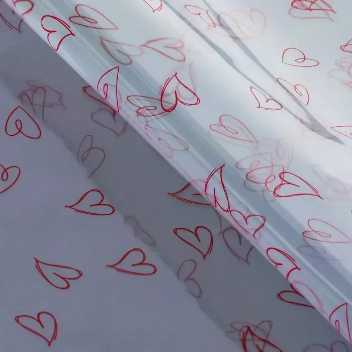 Пленка листах глянцевая 58&times;58 см, красный 50 микрон