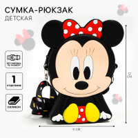 Сумка детская, 12х9х2 см,на молнии, черный, Минни Маус Сумка детская, 12х9х2 см,на молнии, черный, Минни Маус