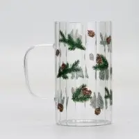 Кружка стеклянная &laquo;Шишки&raquo;, 350 мл