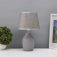 Лампа настольная "Какао" 1х40Вт Е14 серый 20х20х34см Лампа настольная "Какао" 1х40Вт Е14 серый 20х20х34см