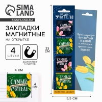 Магнитные закладки &laquo;Любимому учителю&raquo;, 4 шт.