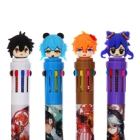 Ручка-прикол шариковая Calligrata "Аниме", 10 цветов, МИКС