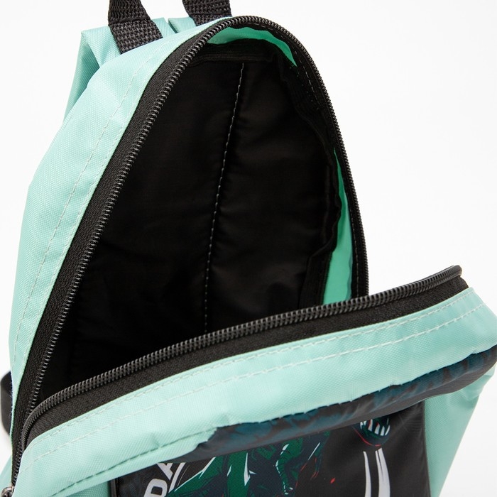 Рюкзак школьный детский для мальчика &laquo;Динозавр&raquo;, 20&times;13&times;26 см, отдел на молнии, зелёный