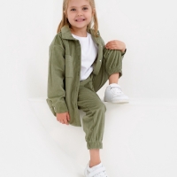 Костюм для девочки KAFTAN "Velvet", размер 30 (98-104), цвет зелёный