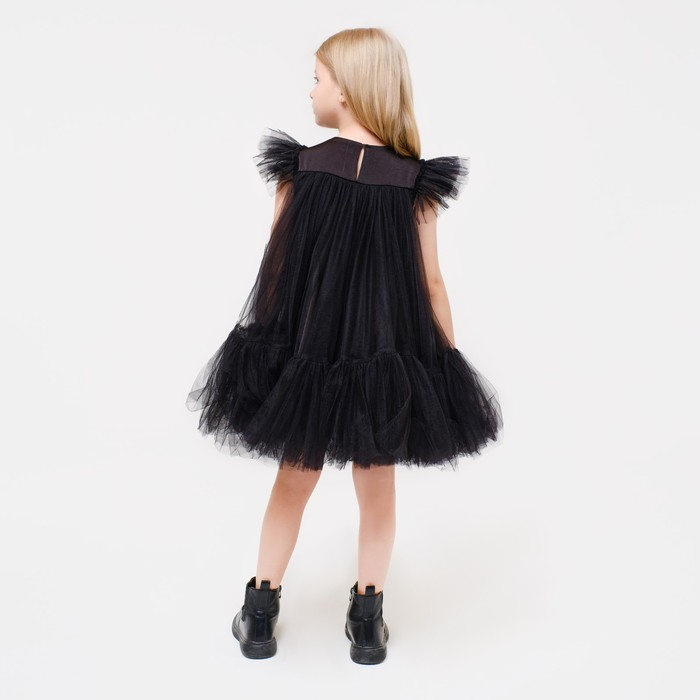 Платье детское нарядное с пышной юбкой KAFTAN, рост 98-104, чёрный Платье детское нарядное с пышной юбкой KAFTAN, рост 98-104, чёрный