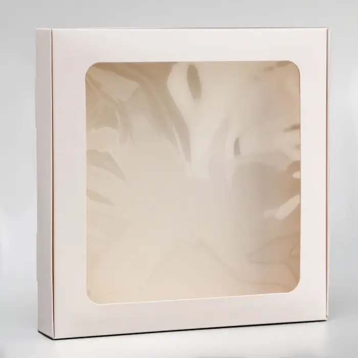 Коробка самосборная, белая, 19&times;19&times;3 см