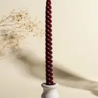 Набор свечей витых, 2х25 см, 4 шт, палитра бордового 25,5х8,8х2,4 см