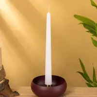 Подсвечник на 1 свечу на магнитах "Баклажан" 11х11х4 см