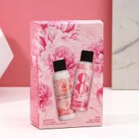 Подарочный набор косметики &laquo;С 8 Марта!&raquo;, гель для душа 100 мл и шампунь для волос 100 мл, ЧИСТОЕ СЧАСТЬЕ