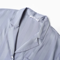 Пижама женская (рубашка и шорты) KAFTAN SILK "Полоска" р.48-50, голубой Пижама женская (рубашка и шорты) KAFTAN SILK "Полоска" р.48-50, голубой