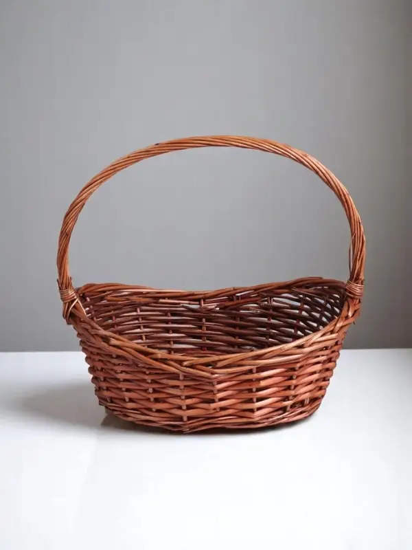 Набор корзин плетёных, овальные 4 шт., 51&times;40 см, Н 14/20 см, Н с ручкой 47 см, 43&times;33&times;13H/17Hх42H38&times;28&times;10H/15Hх