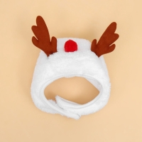 Новый год. Шапка для животных "Рожки", размер S(ОМ 15 см, длина 15 см)