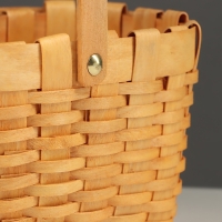 Корзина плетёная, 22&times;16&times;12 см, ручка h=15 см, ива, натуральный цвет