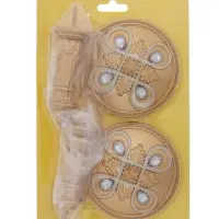 Крючок для штор CAPPIO KS033, d=98 мм, цвет золото с серебром, 2 шт