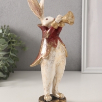 Сувенир полистоун "Кролик в пиджаке с трубой" 7,5х9х25 см Сувенир полистоун "Кролик в пиджаке с трубой" 7,5х9х25 см