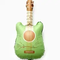 Воздушный шар фольгированный 35" "Гитара" цвет зеленый