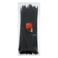 Хомут нейлоновый для стяжки, ТУНДРА, 7,6х350 мм, черный, 100 шт