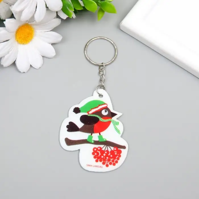 Брелок EVA "Птенчик на ветке рябины" 5х6,5 см
