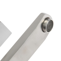 Смеситель для раковины ZEIN ZS-4, высокий, квадратный, картридж 35 мм, нерж. сталь, сатин Смеситель для раковины ZEIN ZS-4, высокий, квадратный, картридж 35 мм, нерж. сталь, сатин