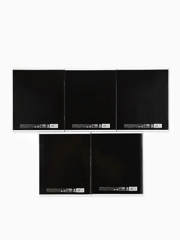 Тетрадь в клетку, 48 л., А5, на скрепке, блок №2. Funny black, МИКС