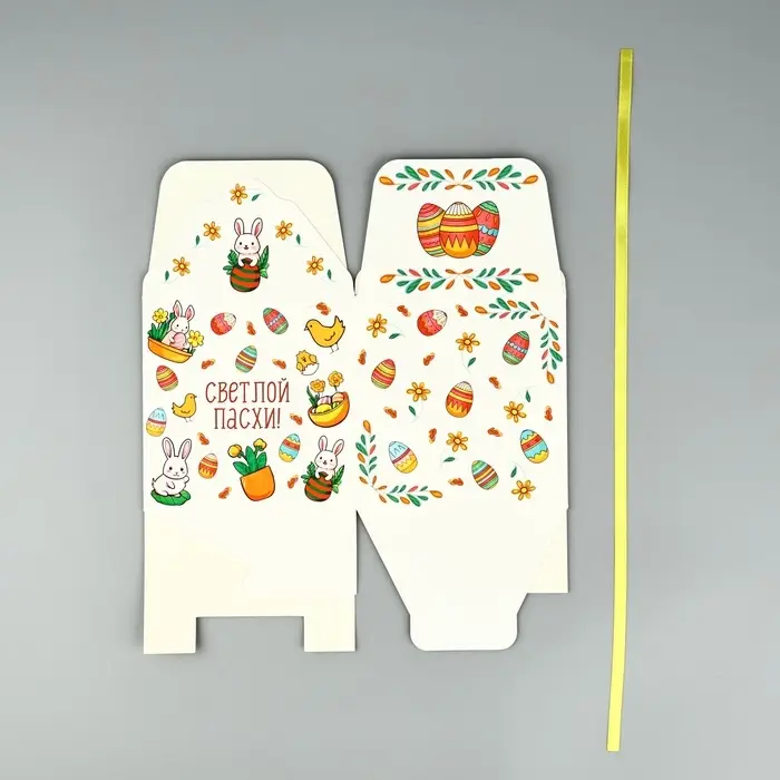 Коробка складная на Пасху &laquo;Пасхальная&raquo;, 12 х 12 х 12 см