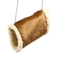 Подвесной меховой туннель для грызунов, 19 х 12 х 13 см, коричневый Подвесной меховой туннель для грызунов, 19 х 12 х 13 см, коричневый