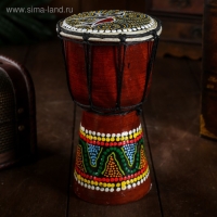 Сувенирный музыкальный инструмент "Барабан Джембе Цветочный узор" 11x11x20 см МИКС Сувенирный музыкальный инструмент "Барабан Джембе Цветочный узор" 11x11x20 см МИКС