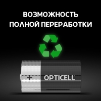 Батарейка алкалиновая OPTICELL, D, LR20-2BL, 1.5В, блистер, 2 шт Батарейка алкалиновая OPTICELL, D, LR20-2BL, 1.5В, блистер, 2 шт