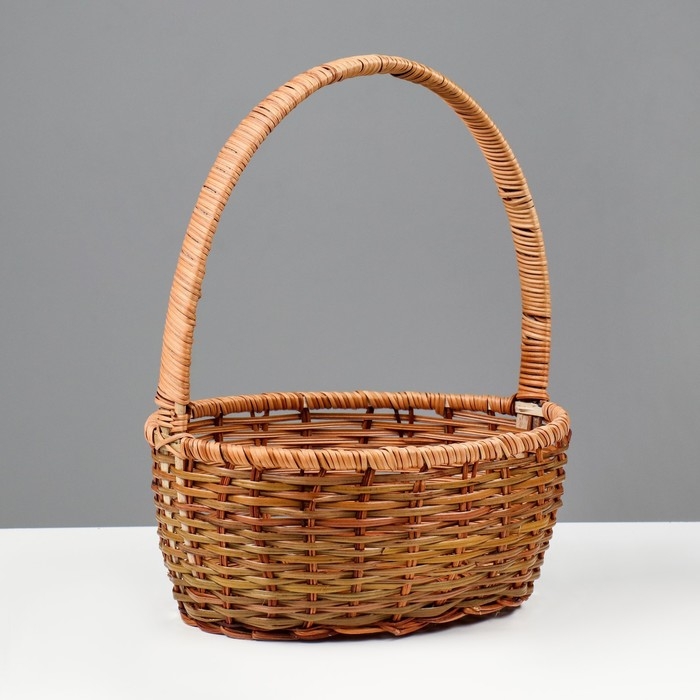 Корзина плетеная, 26&times;21&times;10/31 см, лоза, кукуруза