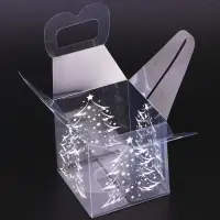 Коробка подарочная новогодняя складная ПВХ &laquo;Ёлочка&raquo; 7&times;7&times;7 см